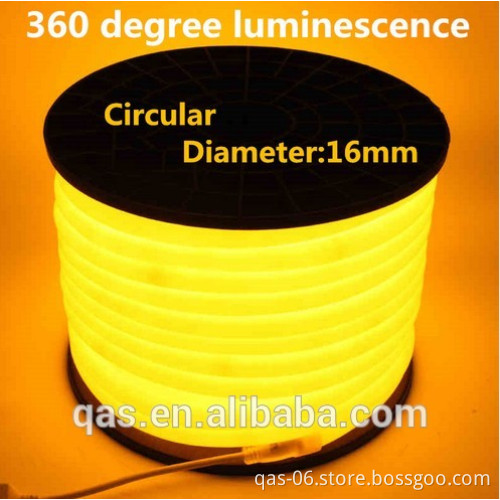 50m rolls AC110 220V Underwater Round LED RGB Neon Tube Light 360 degree 2835 120leds 16mm